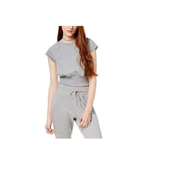 Material Girl Active Juniors French Terry Crop Top - Picture 1 of 2